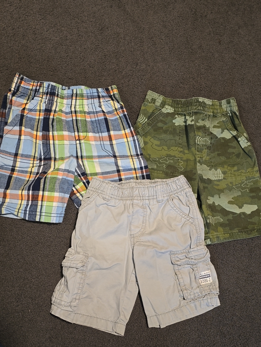 Koala Kids Plaid, Camouflage & Khaki Elastic-Waist Shorts